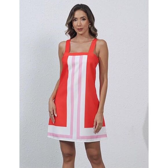 Striped Color Block Mini Dres MEDIUM, 1DD-165D007s - Picture 2 of 2